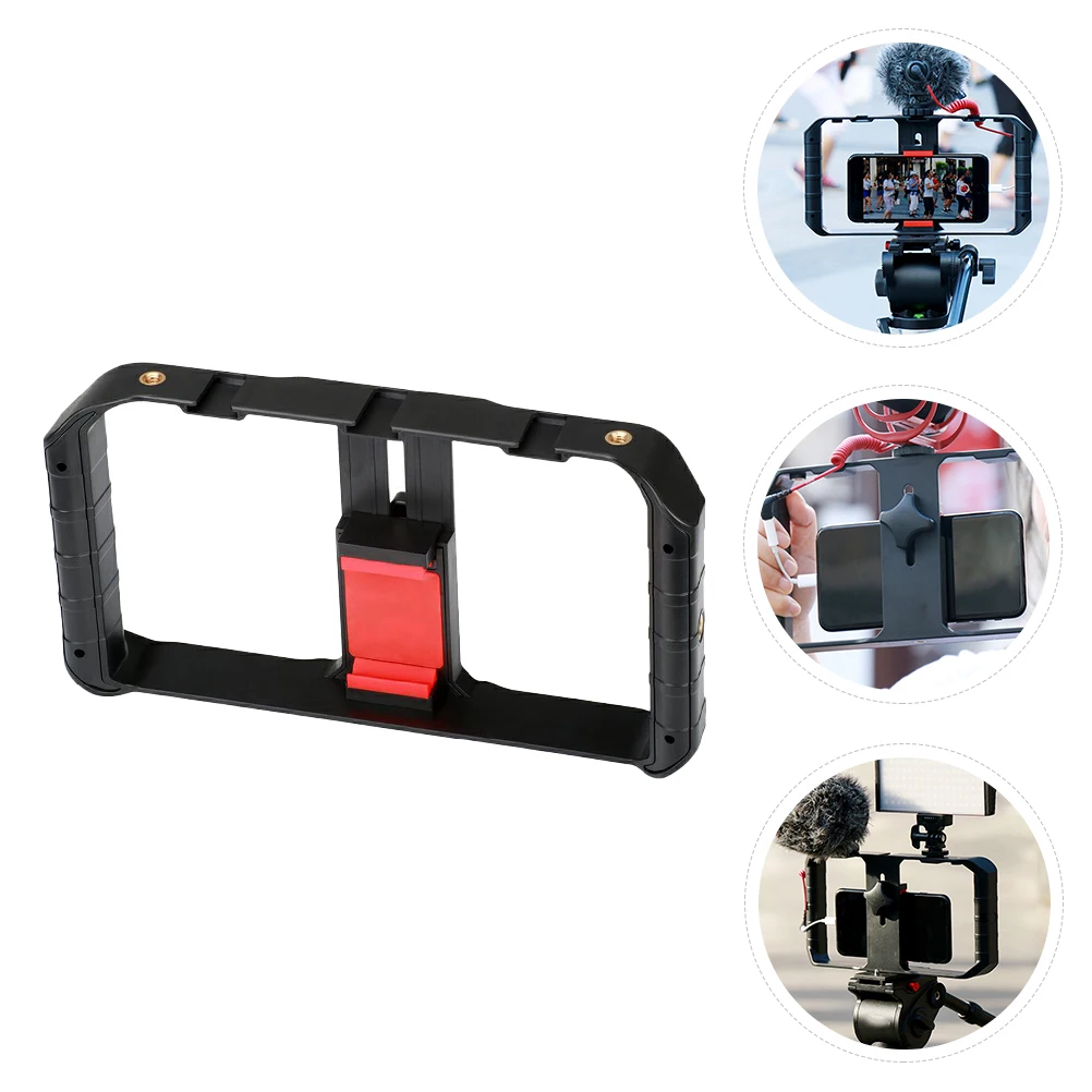 ที่จับกันสั่นสำหรับสมาร์ทโฟน พร้อมอุปกรณ์ยึดแบบยูนิเวอร์แซลสำหรับการถ่ายทำภาพยนตร์มือถือระดับมืออาชีพและการสร้างสรรค์เนื้อหา