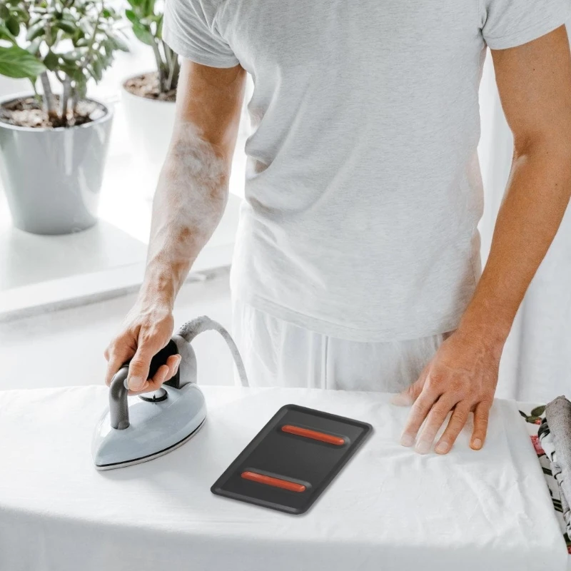 

2 Pack Silicone Hot Iron Rest Pad Heat Resistant Protective Mats For Ironing Board Safe Protections On All Surfaces Y5GB