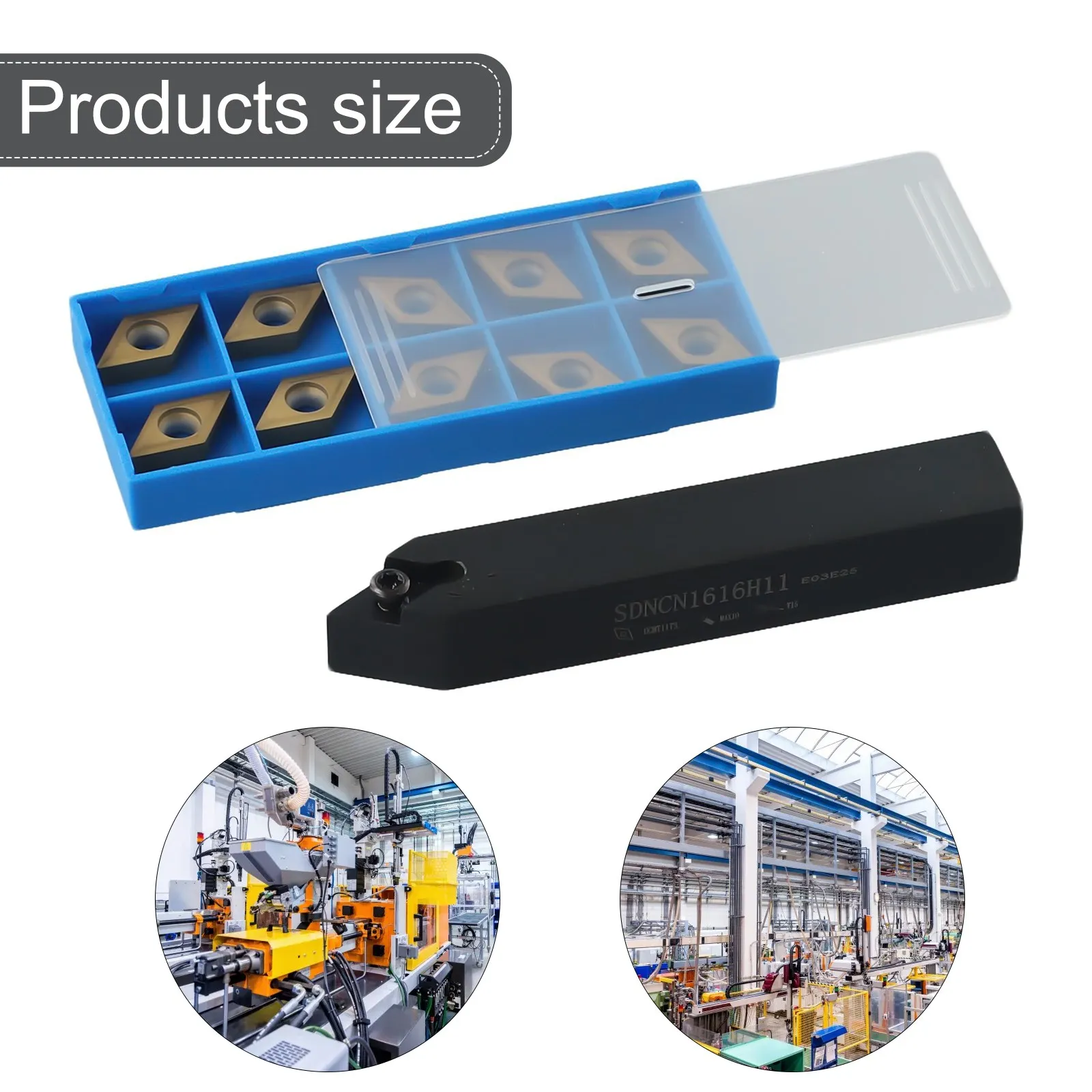 

Advanced SDNCN1616H11 Lathe Turning Tool Holder 16x100mm +10PC DCMT11T304 Carbide insert for Enhanced Performance