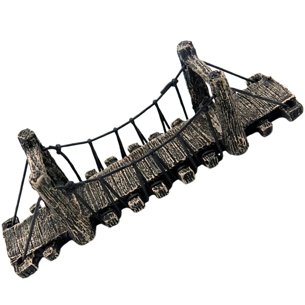 

Fish Tank Bridge Decor Resin Aquarium Adorn Unique Underwater Landscape Vivid Detail Non Fading Deformation Free for Shrimp