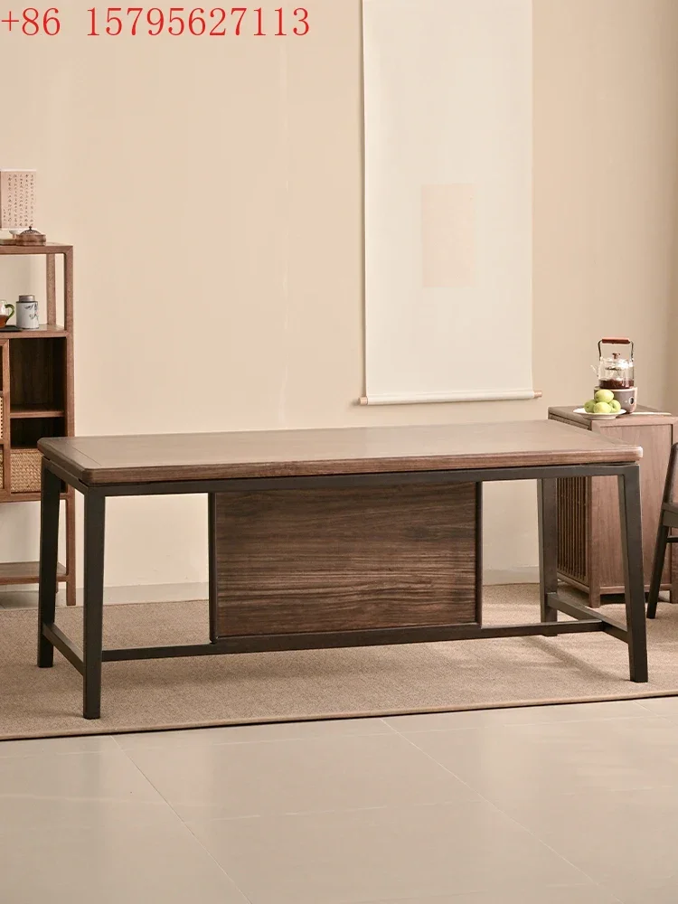 

New Chinese Zen ebony tea table and chair combination simple tea table, solid wood home office coffee table9344