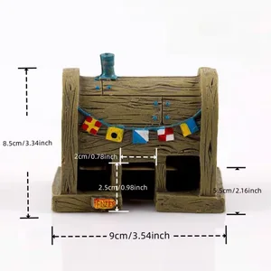 Bản vẽ hoạt hình Dứa Trang trí hồ cá, Phụ kiện Cá Cá, Thú cưng Octopus Crab Castle và Shrymp Shelter 8 Trang trí bán hàng chính Aquario Betta - 1