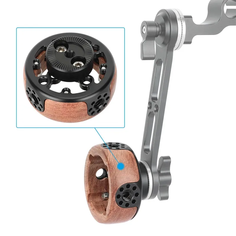 CAMVATE камера ARRI деревянная рукоятка круглая с внутренней резьбой M6 крепление-розетка для DSLR камеры Cage Rig