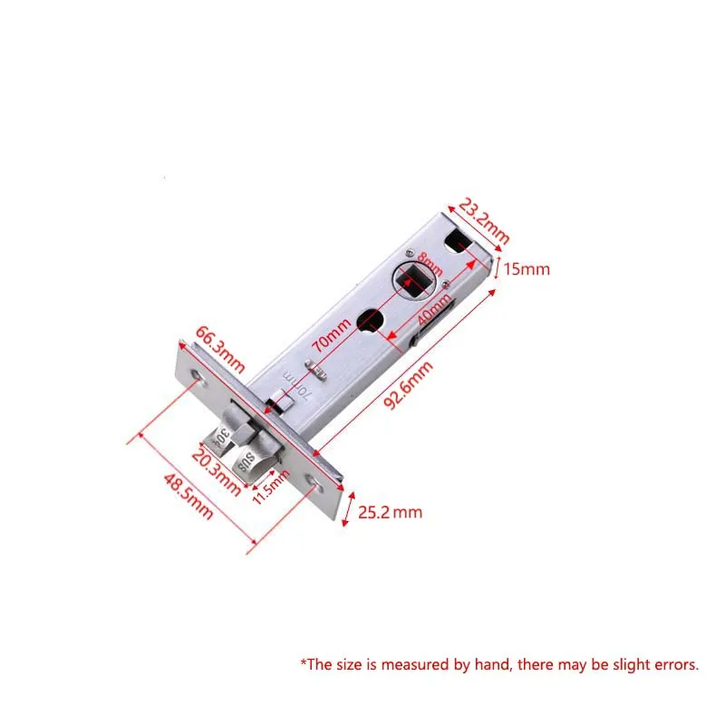 Amerikanischen Standard Hohe qualität 50mm 60mm 70mm einzigen latch smart lock einsteckschloss für holz tür – Detail 3