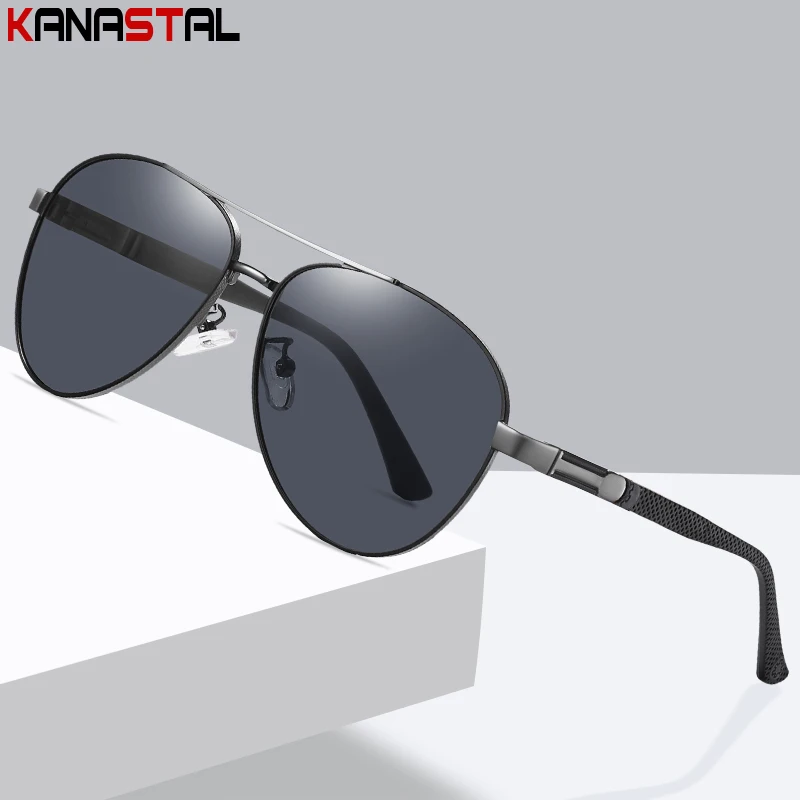 Men Polarized Sunglasses UV400 Anti Skidding Leg Sun Glasses Metal Toad Eyeglasses Frame Fishing Beach Bike Travel Shade Eyewear