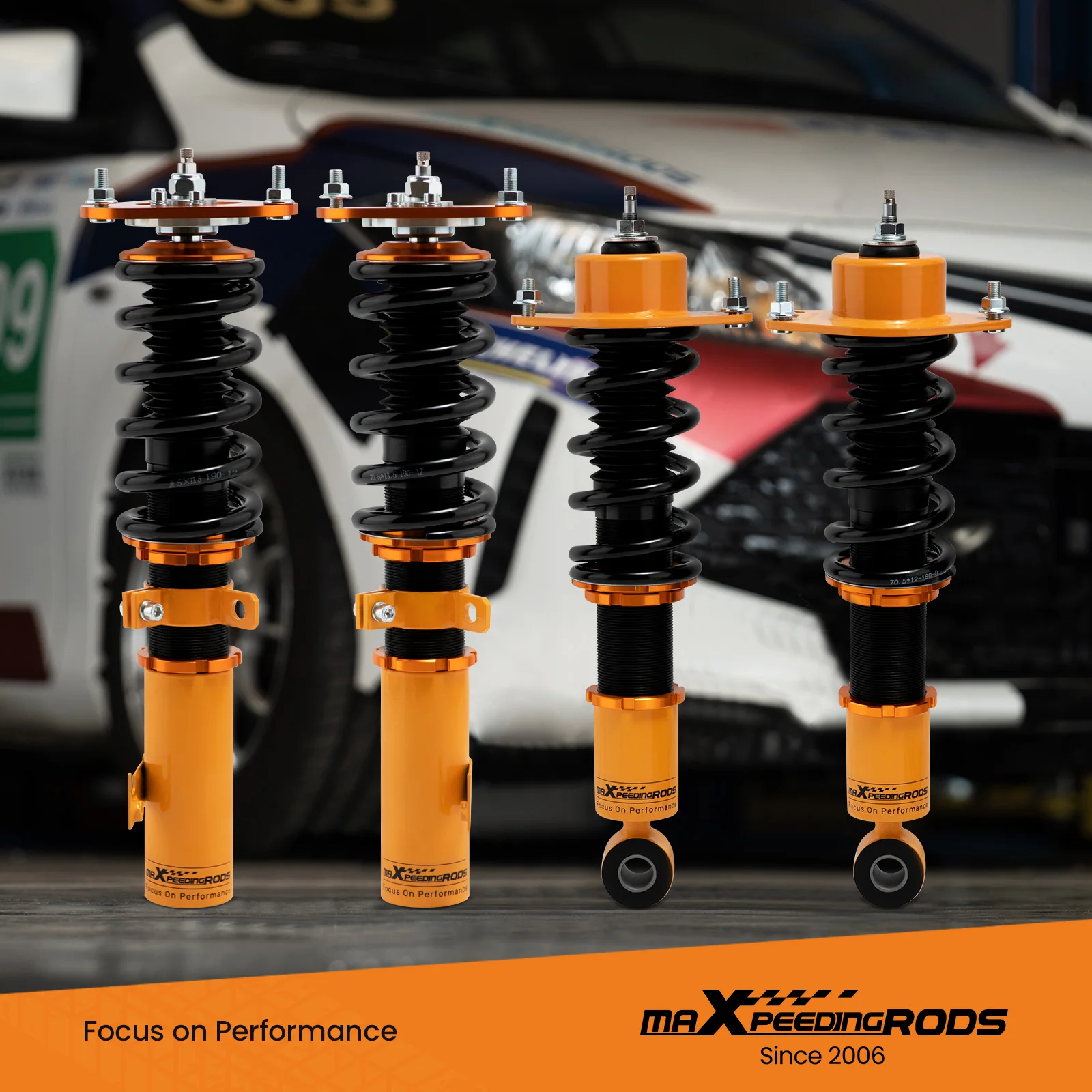 

Койловеры MaXpeedingrods, 24-позиционный демпфер, регулируемый для Toyota Corolla 03-08, комплект винтовой пружины
