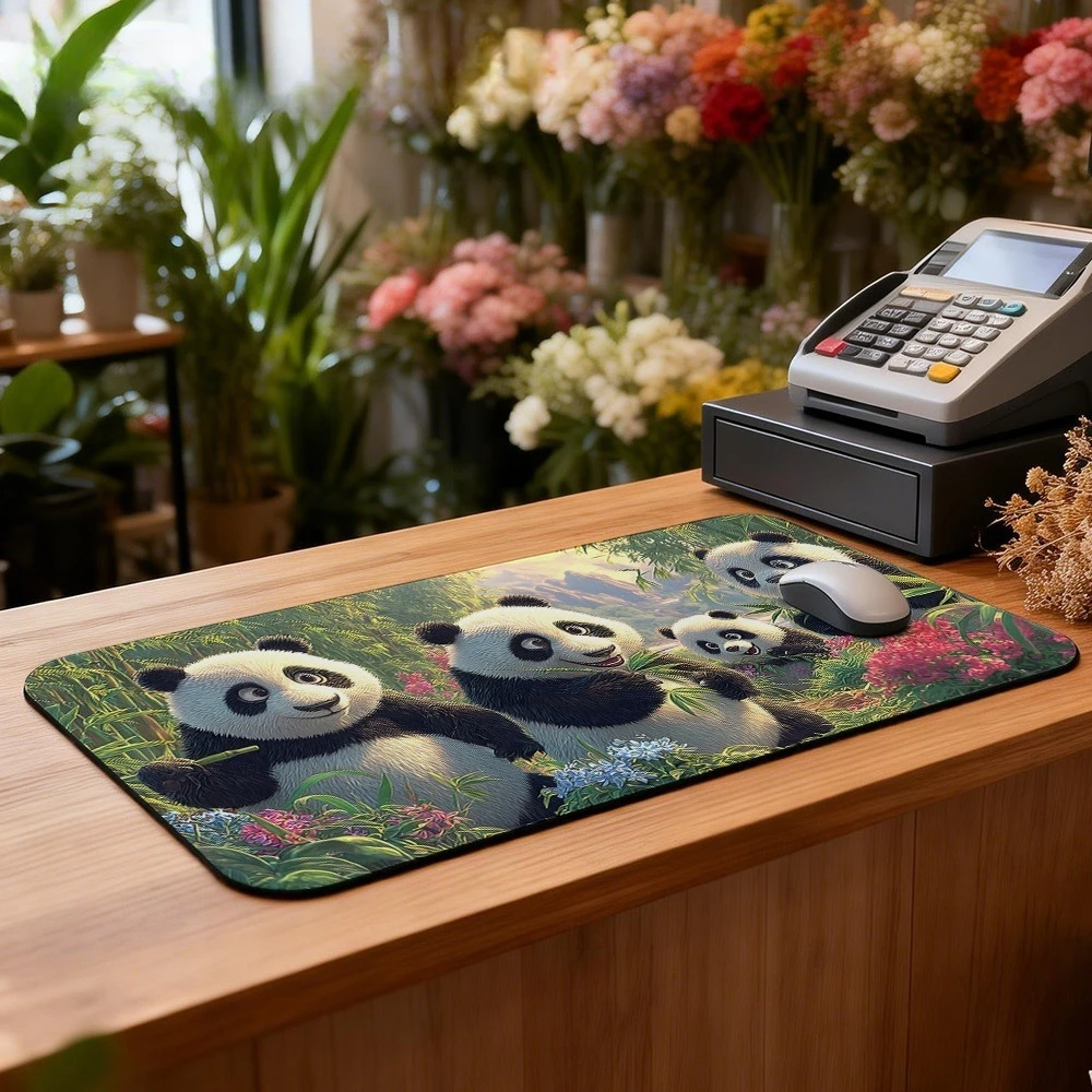 Panda mouse pad, with digital printing, elegant patterns, and high-quality workmanship teclado mecânico alfombrillas gaming
