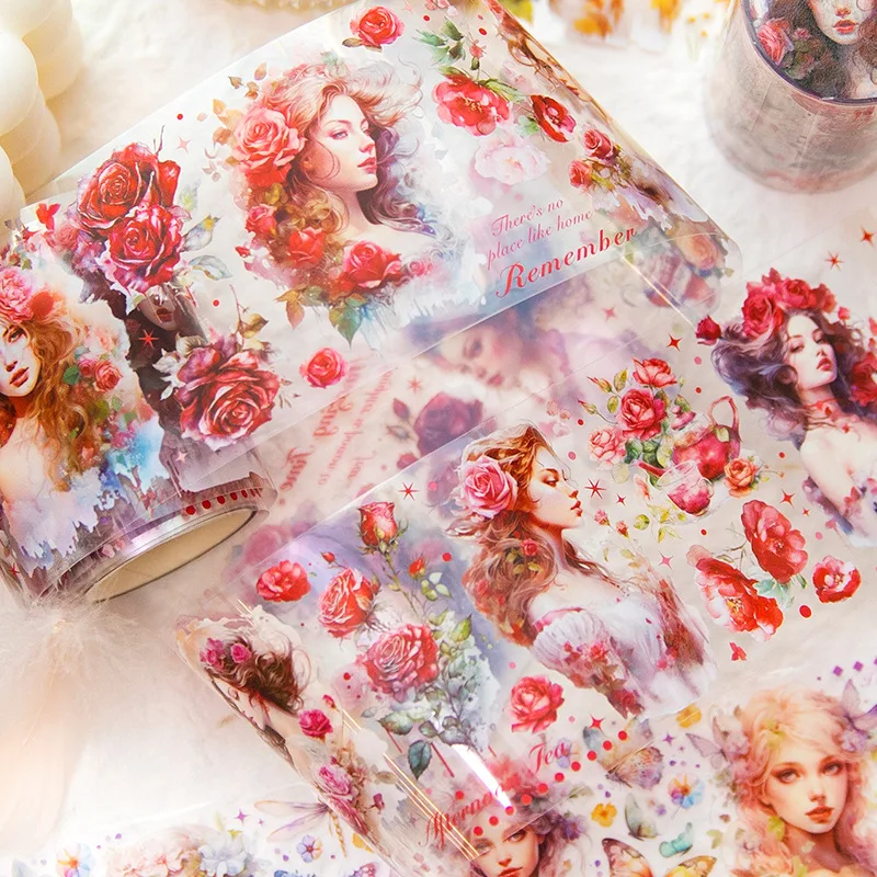 

10pcs/lot DIY Decoration Adhesive Tapes flowers and white dreams japanese Paper Pet tapes Stickers Masking Tapes
