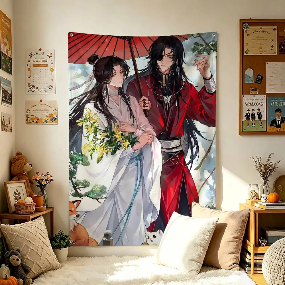 Xie Lian Hua Cheng Heaven Officials Blessing Vertical Flag Tapestry Wall Hanging Indoor Outdoor Home Decor