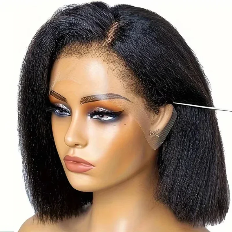 

Готовые к носке короткие прямые парики-каре из натуральных человеческих волос без клея, короткие прямые парики-каре в стиле Яки, бразильские парики из натуральных человеческих волос натурального цвета.