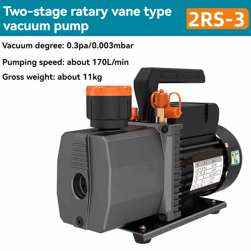 

220V Portable Vacuum Pump Dual Stage Rotary Vane Vacuum Pump Air Conditioning Maintenance Refrigerant Refrigeration Vacuum Pump