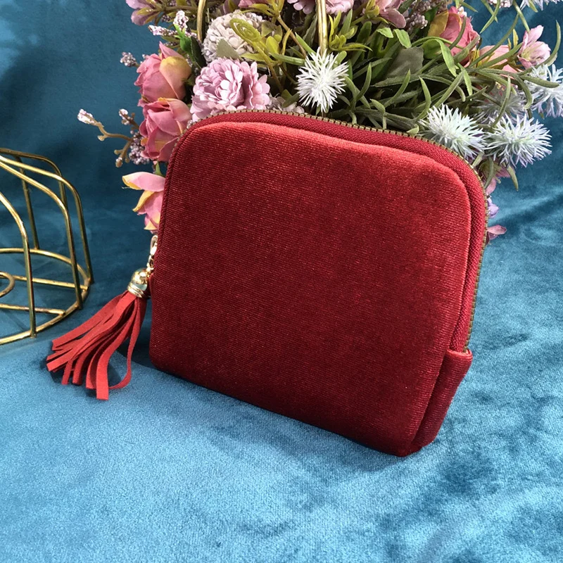 Schmuck-Organizer für Reisen: Valentinstagsgeschenke für Frauen 6-lagiger Samt-Reißverschlussbeutel für Armreifen und Gliederarmbänder – Detail 6