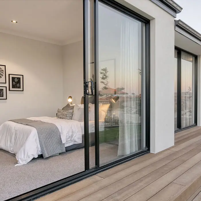 Narrow Aluminum Frame Indoor Soundproof Glass Door Affordable and Practical Sliding Doors Good Lighting Manual Sliding Doors