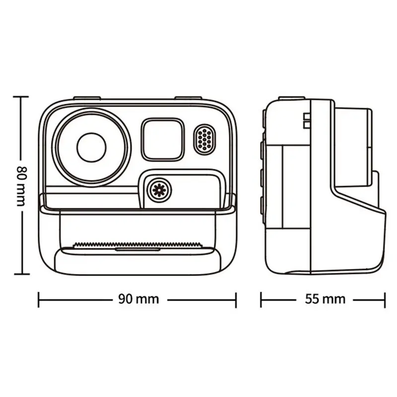 

Цифровая камера мгновенной печати RISE для детей, HD 1080P, с двумя объективами, функцией печати фото и видео, с фотобумагой, желтая