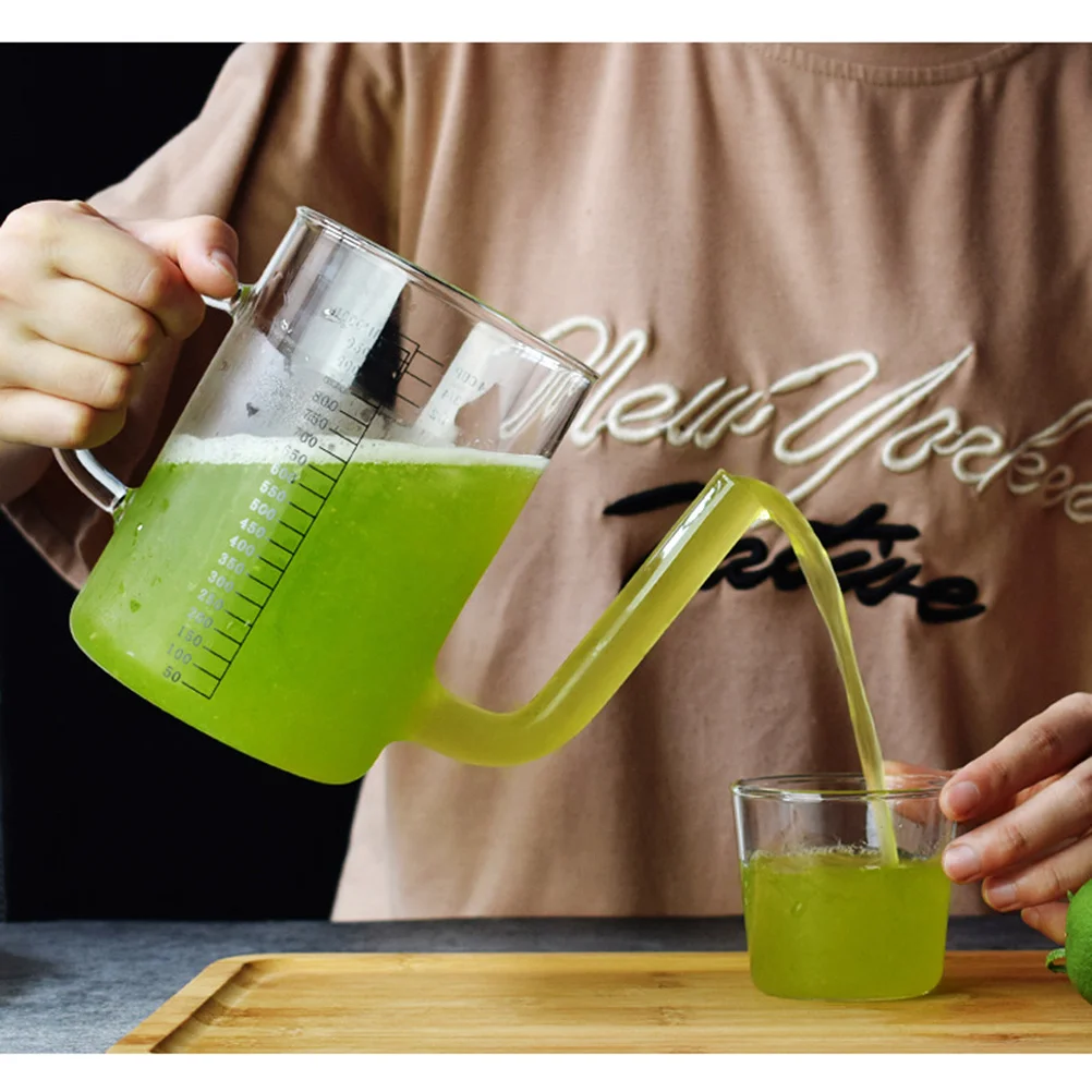 

Filter Oil Glass Kettle Scale Heat-Resistant Juice Pot Cold Water Container Household Glass Kettle for Hot Cold Beverages 500Ml