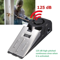 Security protection 125dB super loud anti-theft alarm system, household wedge-shaped door stopper, emergency alarm device