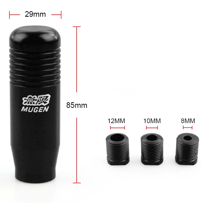 8.5cm Mugen Gear Shift Knob Stick Manual Transmission Universal Car Aluminum Extended Mugen Gear Shifter Gear Head Knob