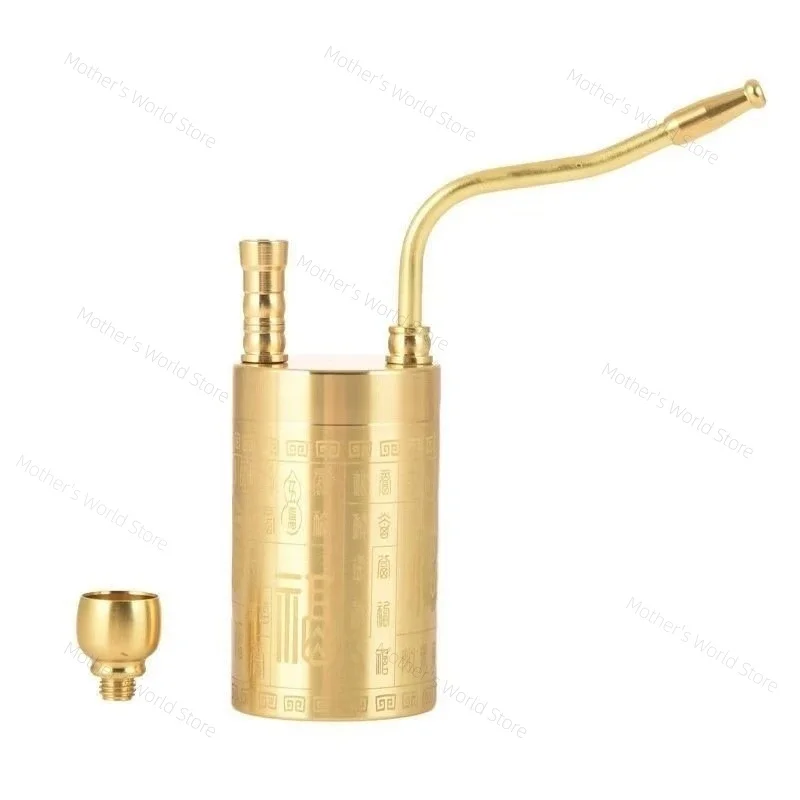 

New Bronze Water Pipe With Four Functions - Straight Tube Type Filter Water Pipe For Coarse, Medium, Fine, And Tobacco Strands.