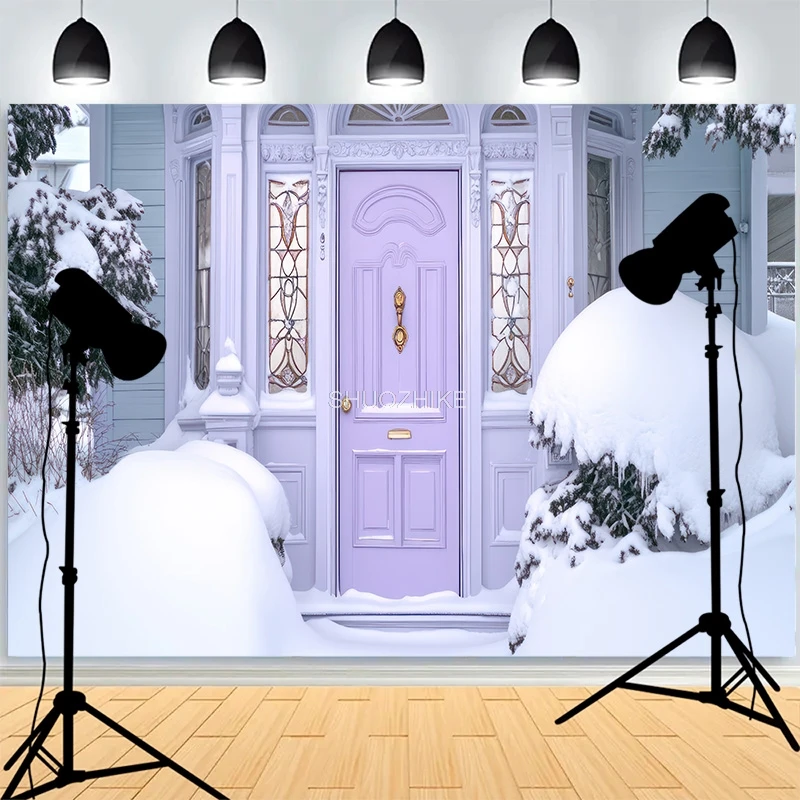 Fondo de fotografía nocturna de fuegos artificiales de horizonte de ciudad, ventana de corona de Navidad, sala de estar, fondo de estudio fotográfico de Año Nuevo, XH-62