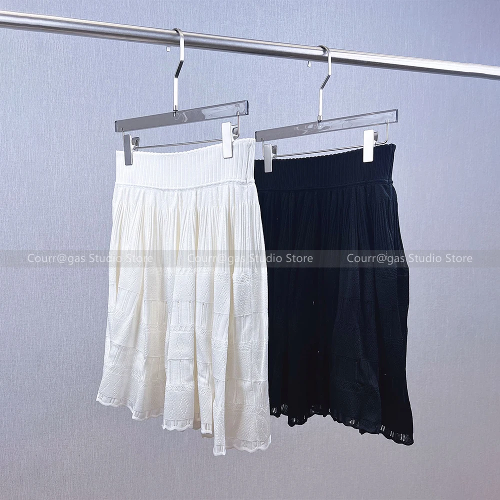 

Women's elastic waist bustier skirt 2024 early autumn new solid colour simple pleated skirt sub