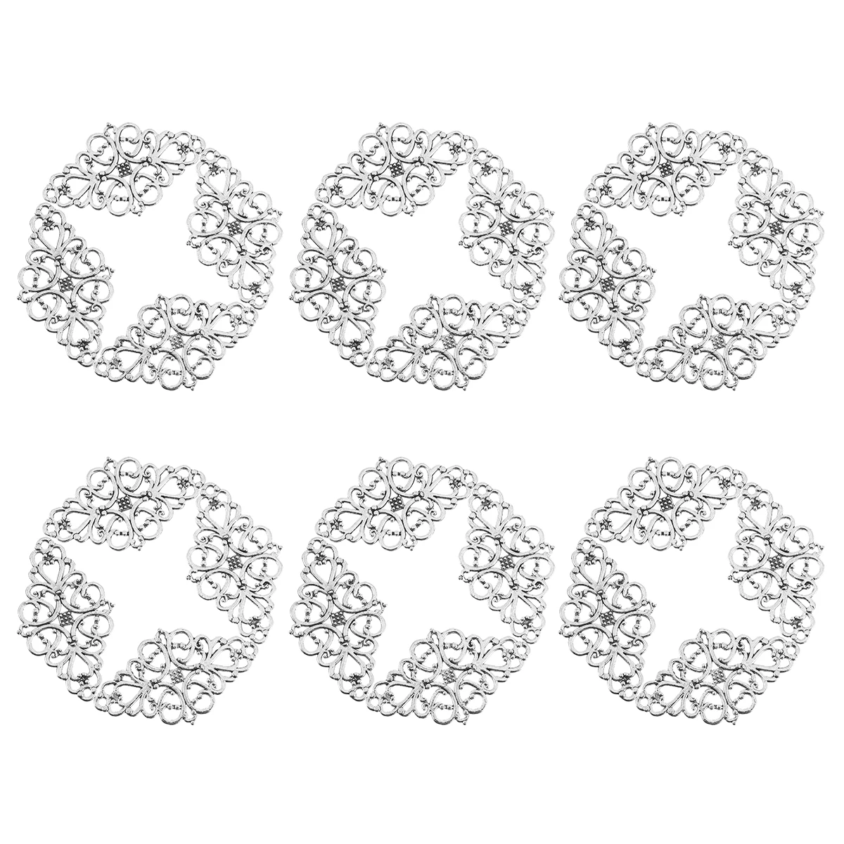 

40pcs Vintage Jewelry Accessories Metal Charms Connector Plating Alloy Durable DIY Supplies Bracelet Necklace Decorative Pieces