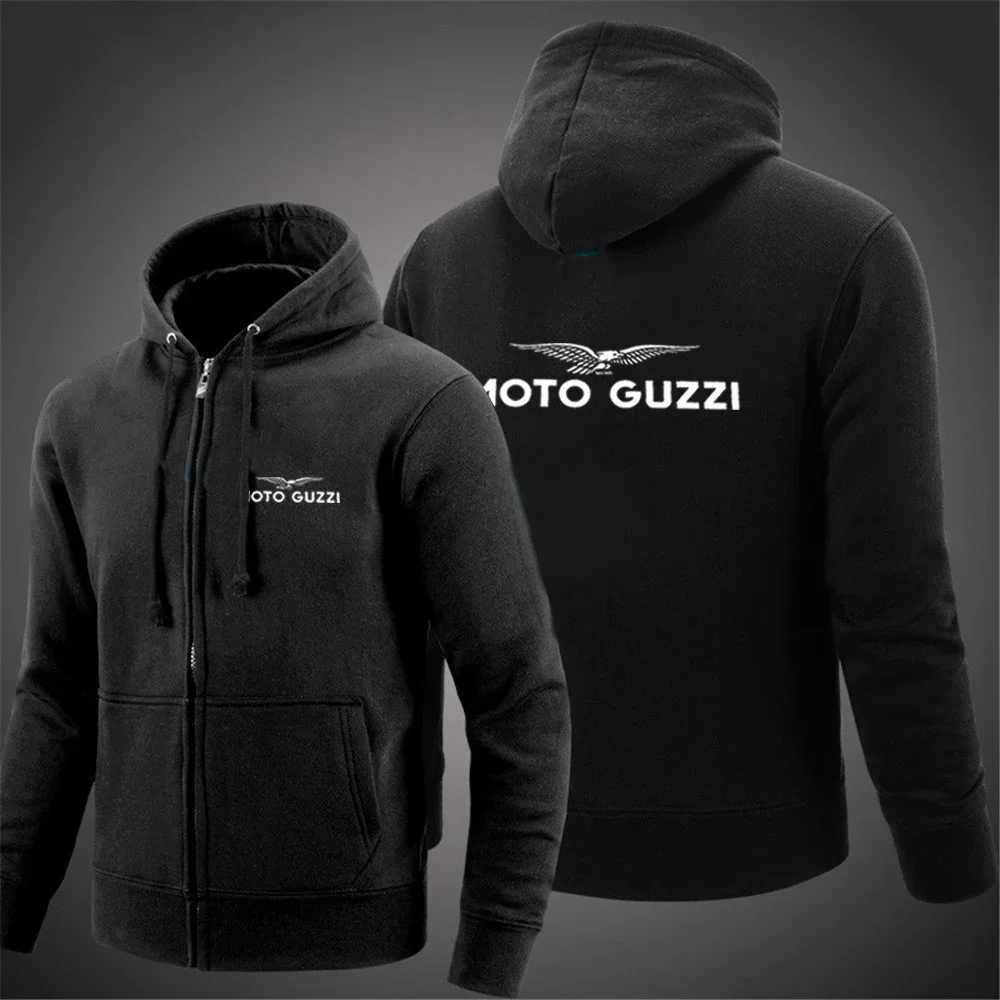 

MOTO GUZZI Men 2024 Autumn Men's Sweater Casual Hooded Pullover Men Sweatercoat Outdoor Hoodies go with everything