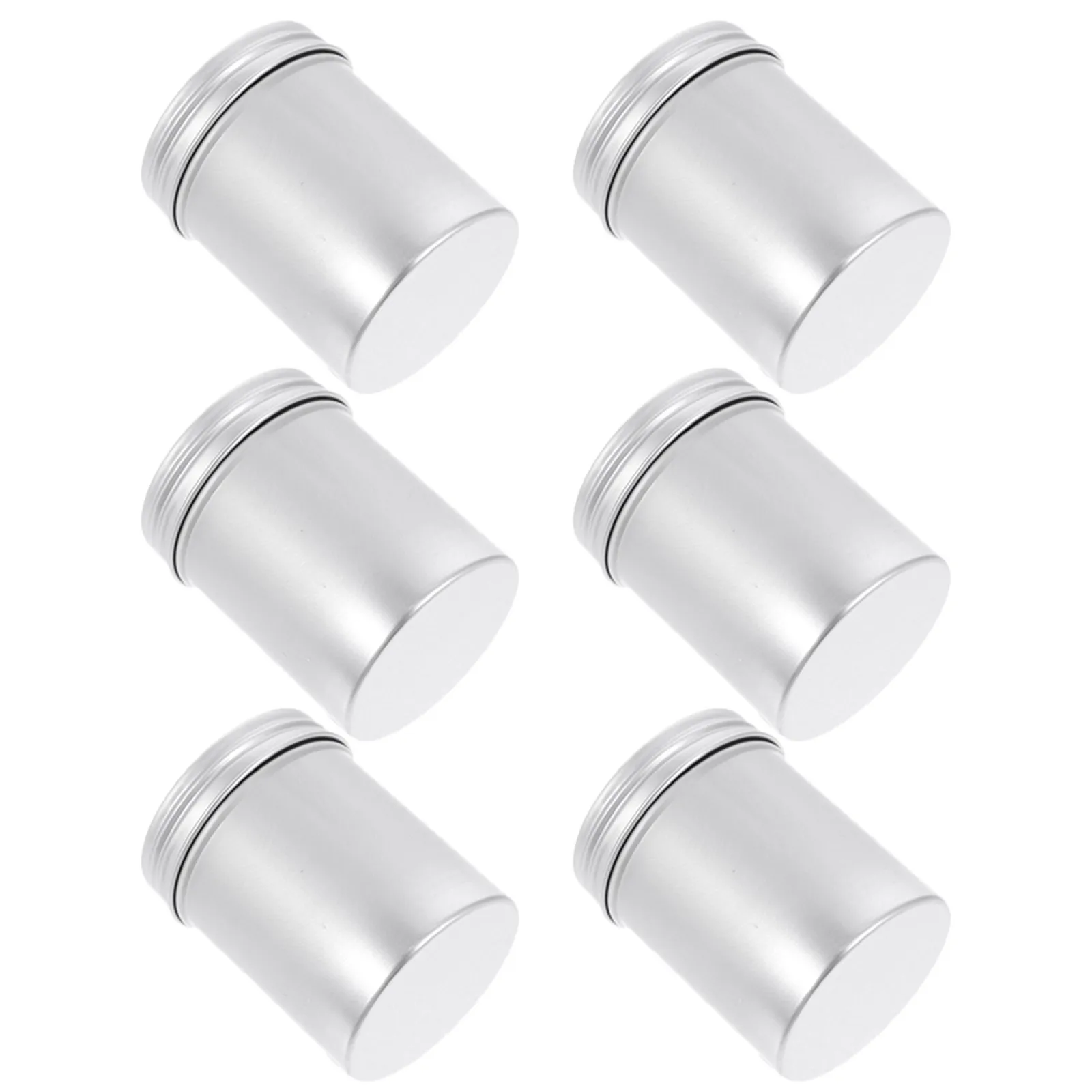 

6pcs Aluminum Jars Refillable Containers Empty Small Storage 80Ml Durable Cream Skincare Lotion Face Mask Body Butter