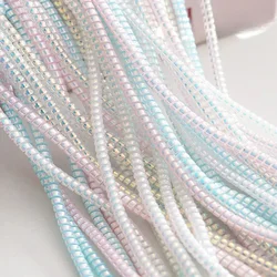 1.4m Holographic Color Charging Cable Protector Anti-break Spring Protection Rope for Data Line Wire Cord Rope Earphone Winder