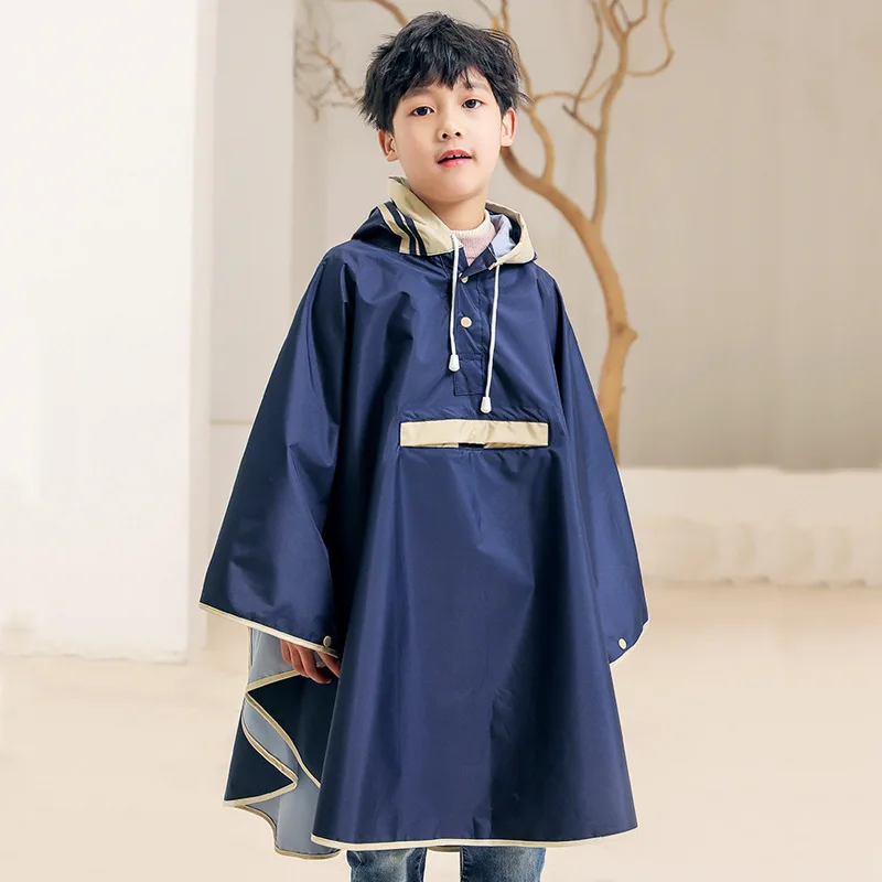 Children's Raincoat Cape Type Senior Primary School Student Poncho Riding Electric Vehicle Raincoat