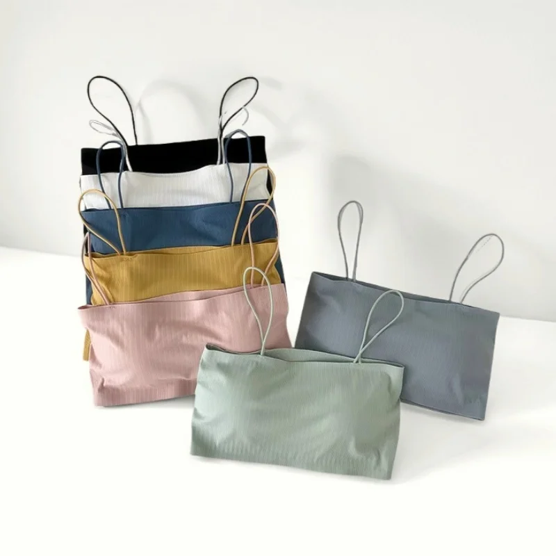 Phụ Nữ Ống Đầu Vô Hình Quây Ngực Top Quần Lót Crop Top Liền Mạch Gợi Cảm Cao Cấp Có Thể Tháo Rời Miếng Lót Bandeau Áo Ngực