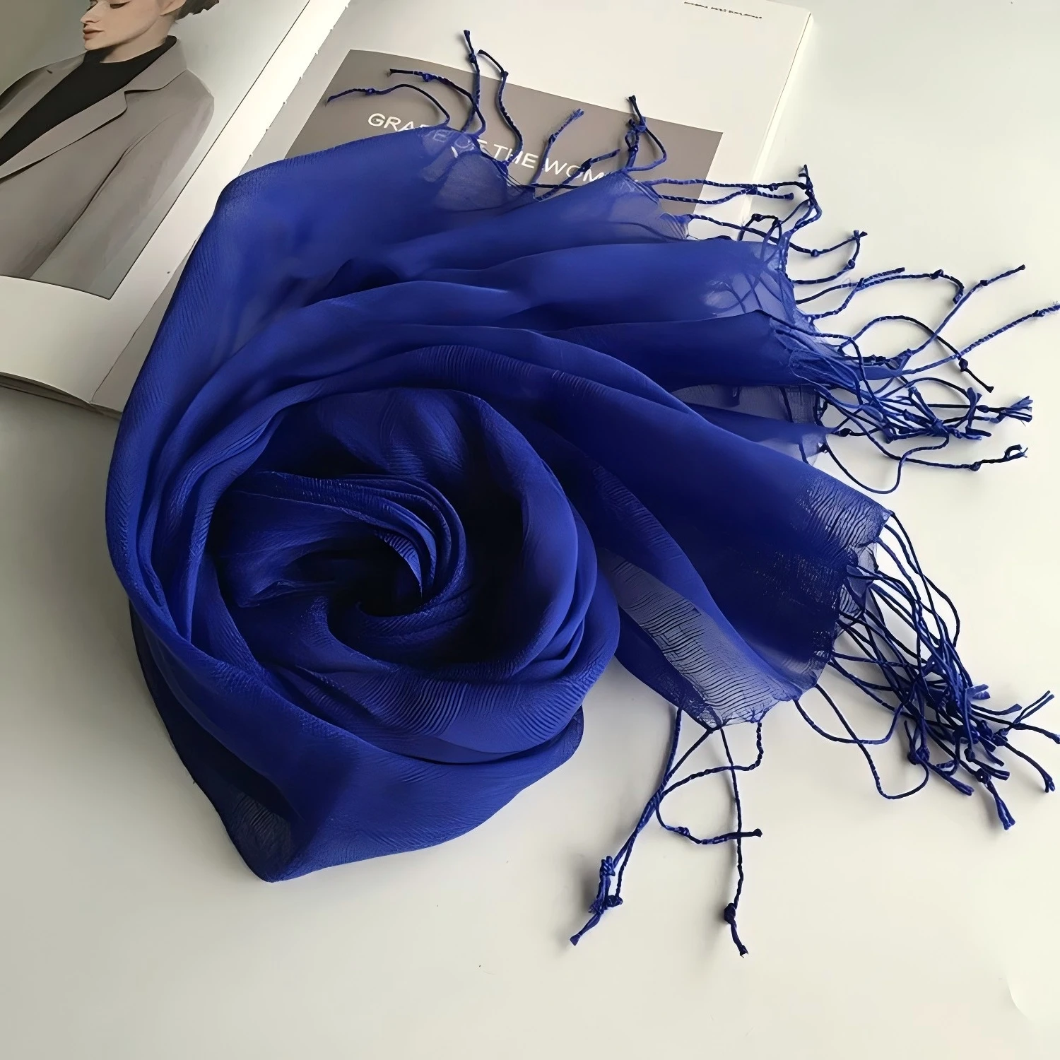 Bufanda de lino de color liso para mujer, pañuelo hijab, turbante