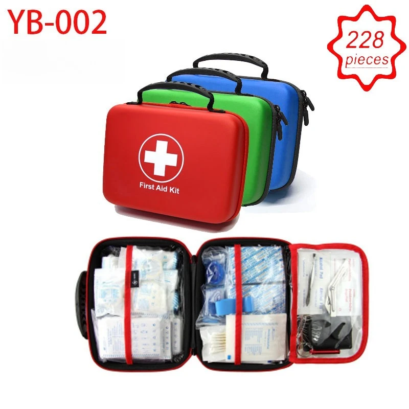

228-piece set of PU waterproof first aid kit, outdoor home car medical kit is in stock.