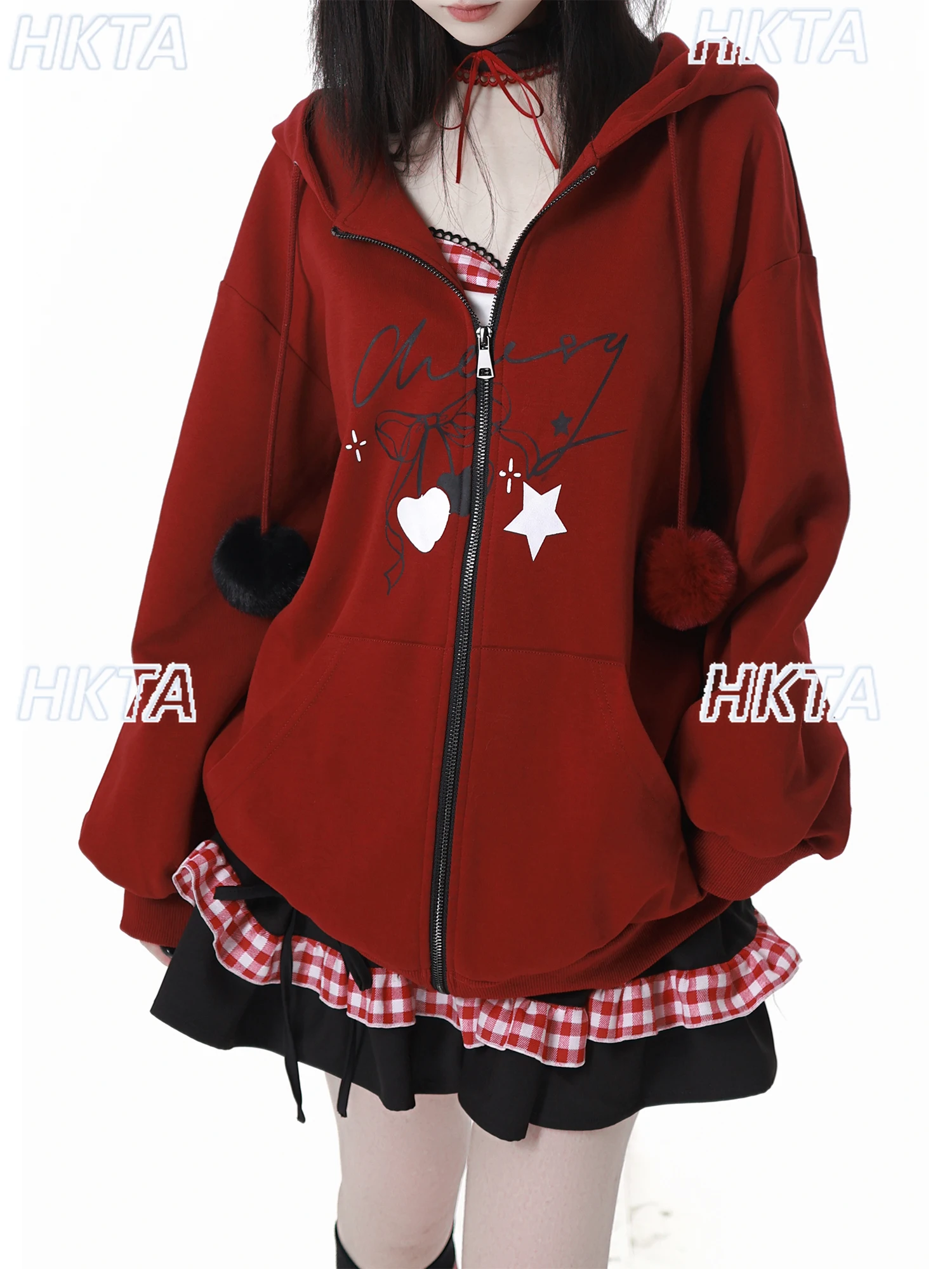 

Милые и крутые осенние свободные толстовки с капюшоном и буквенным принтом, пальто, короткий жилет на подтяжках, пышная юбка-тортик, женский костюм Лолиты, женский костюм