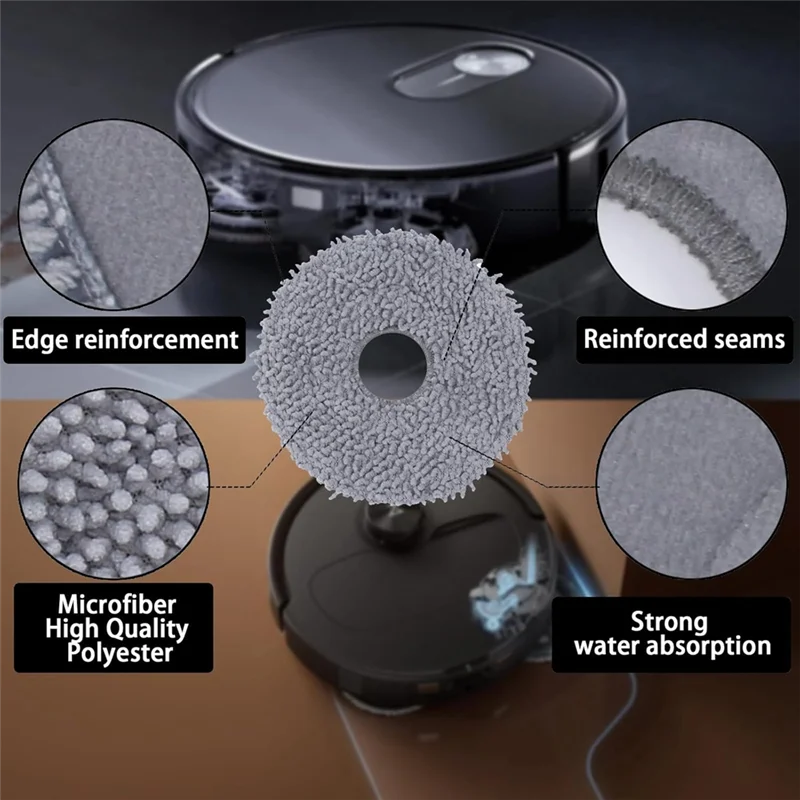 ABKR-Kit Aksesori Forroborock Qrevo Master/Qrevo Slim Robot Penyedot Debu Sikat Sisi Utama Filter HEPA Bantalan Pel Kantong Debu