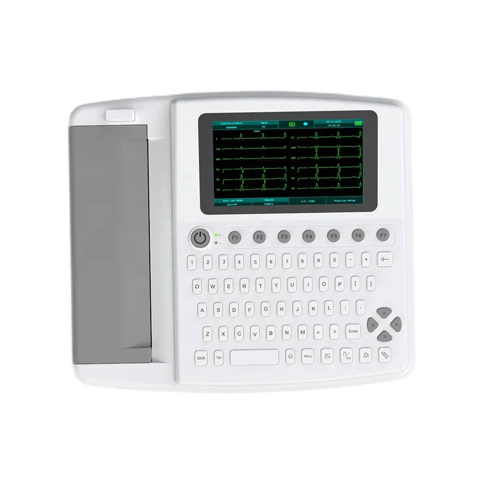 LTSE26 High Quality Electrocardiograph Portable 7 Inch Touch Screen 12 Channel Handheld Ekg