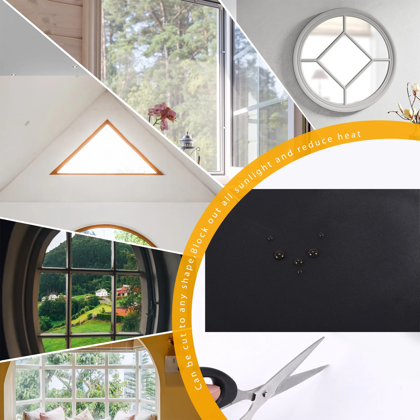 A67P-Portable Blackout Shades Travel Window Blackout Curtains Temporary Blackout Blinds For Baby Bedroom/Dorm/Office