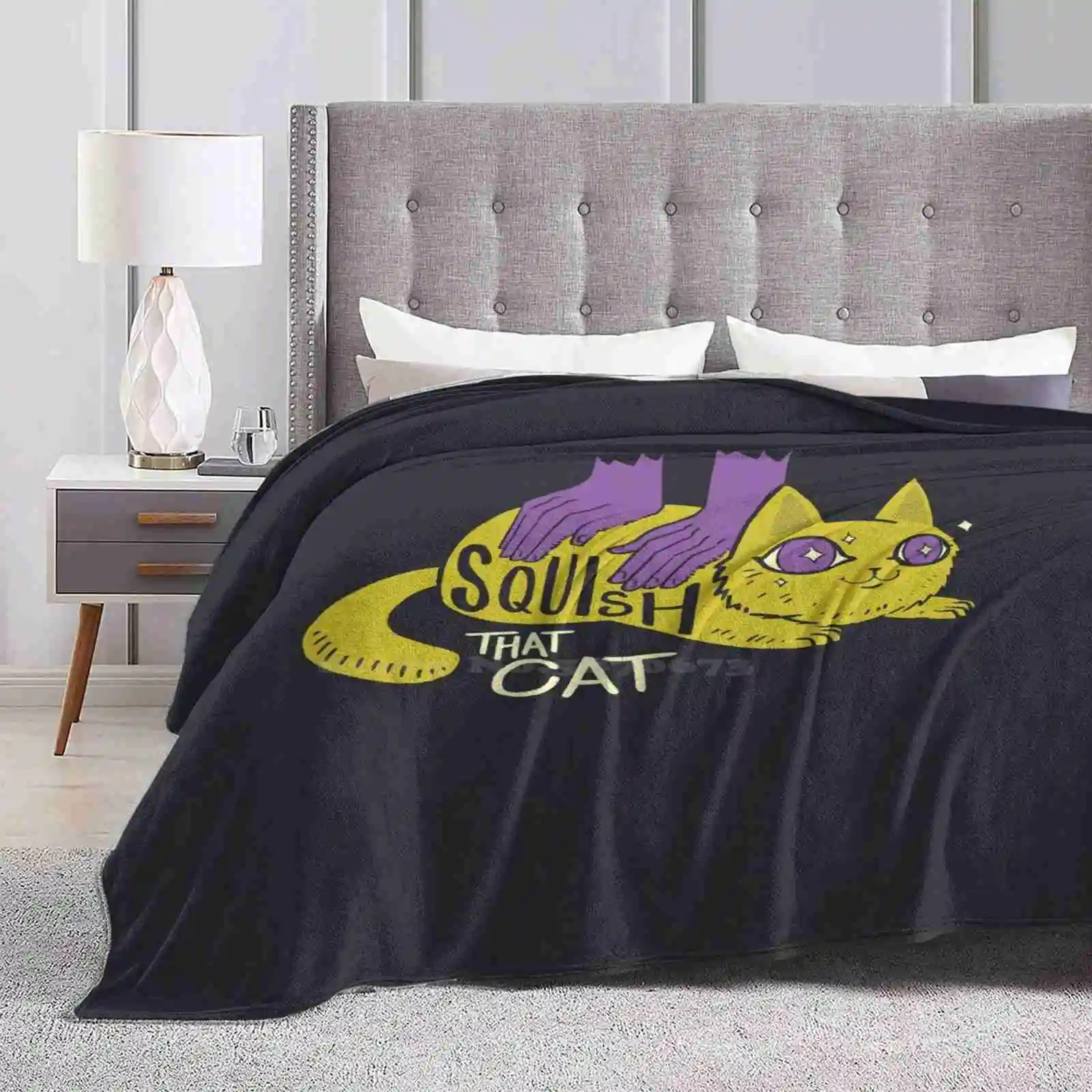 Squish That Cat! Creative Design Comfortable Warm Flannel Blanket Squishthatcat Squish That Cat Adorable Cute Cats Youtube Pets