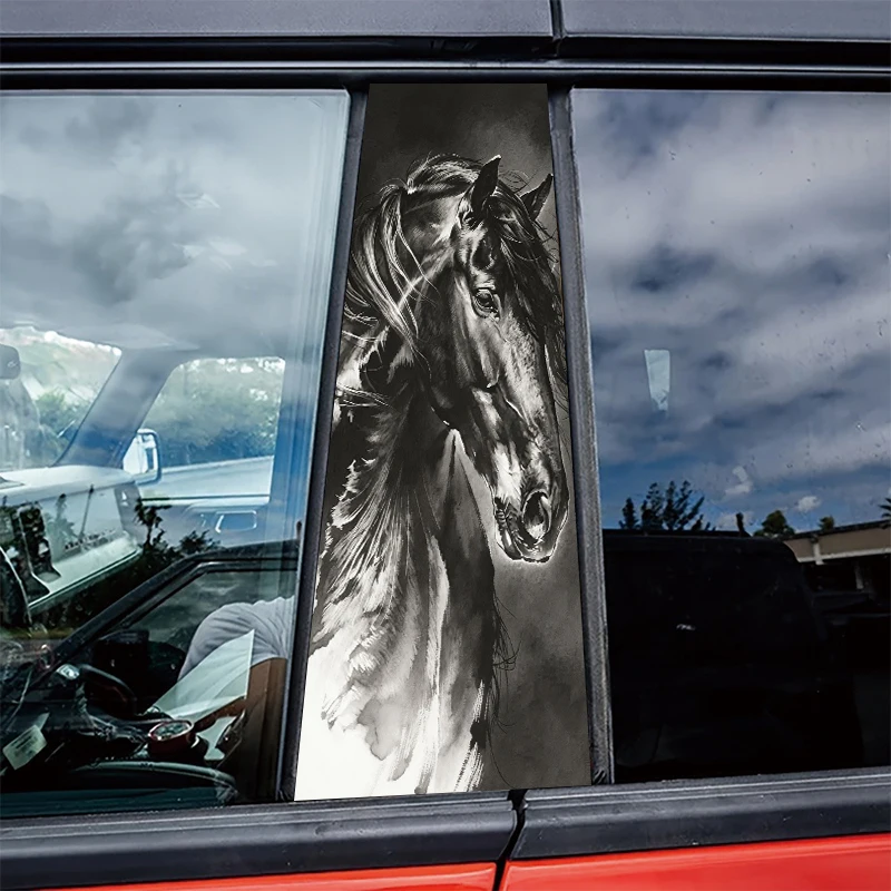 

2 штуки защитной пленки для автомобильных B-стойок Steed, глянцевый материал.