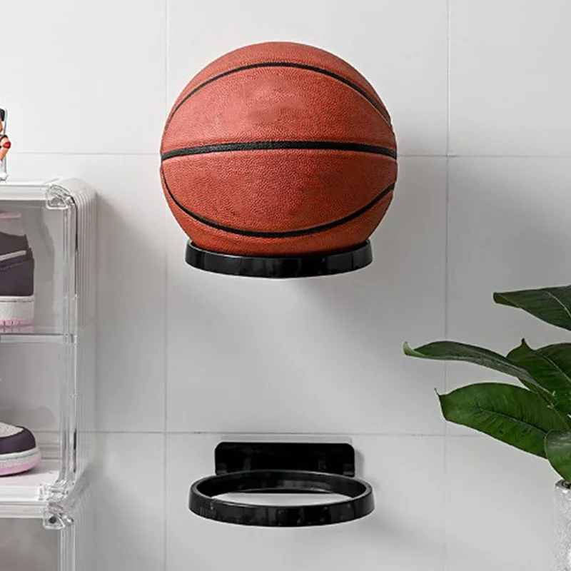 

Wall Mounted Basketball Storage Rack Plastic Multi-purpose Football Display Shelf Ball Holder Space Saving Living Room Decor