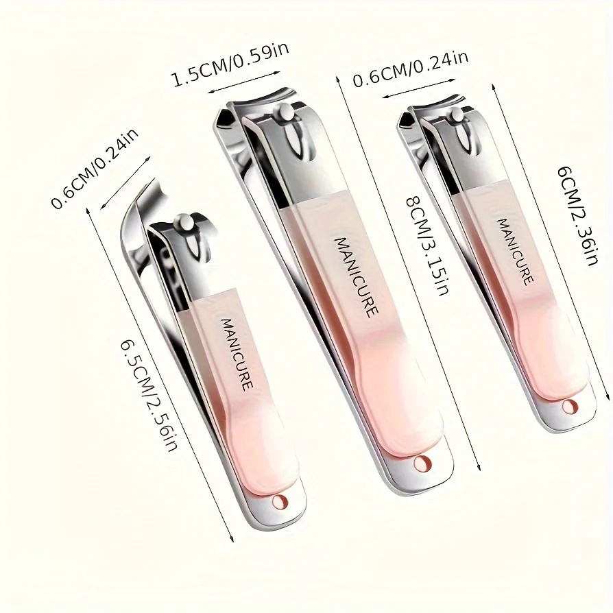 Coupe-ongles professionnel en acier inoxydable pour hommes et femmes, outil de manucure portable