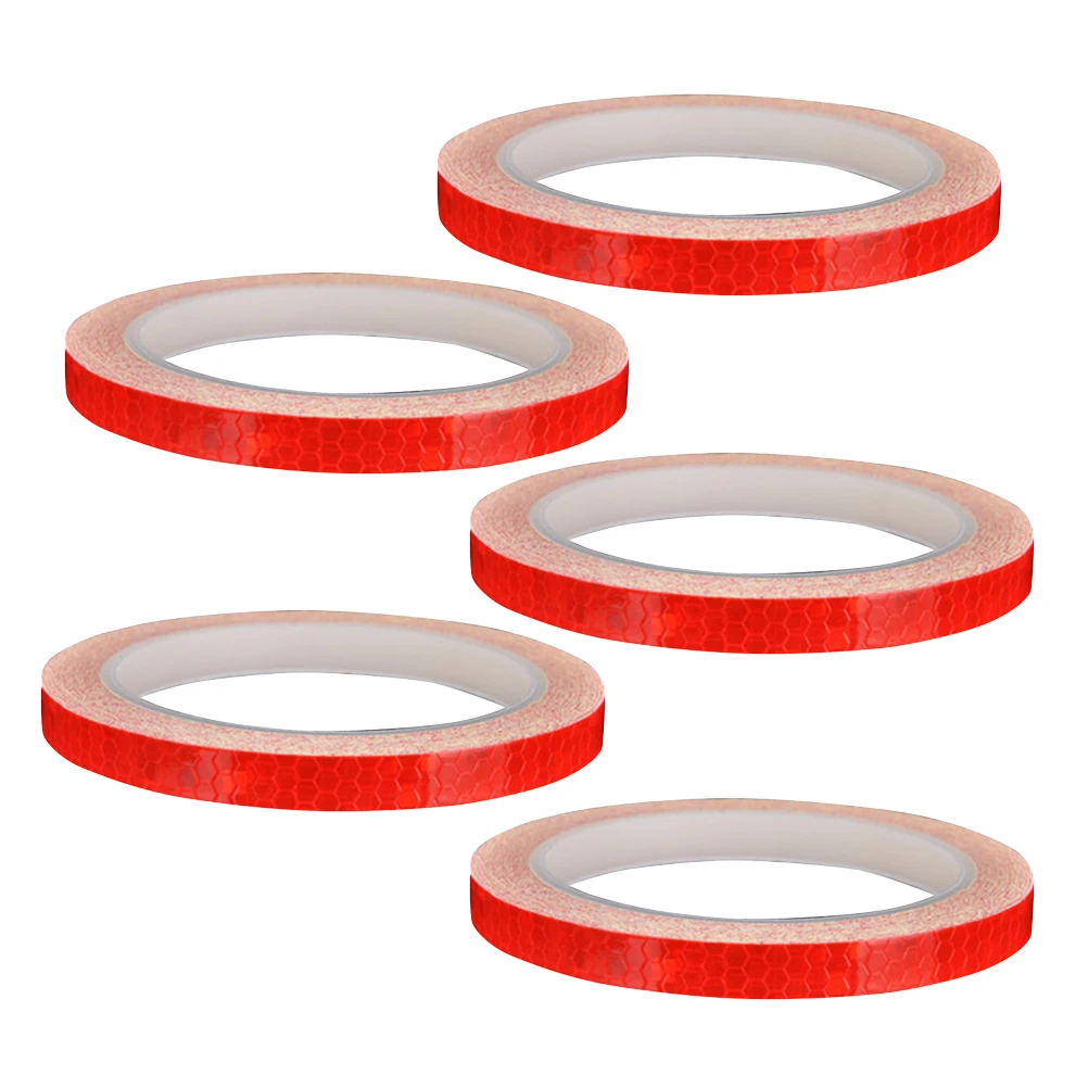 

5pcs Reflective Stickers Bicycle Safety Warning Strips Glow in Dark Night Riding Decorations Durable Residue Free