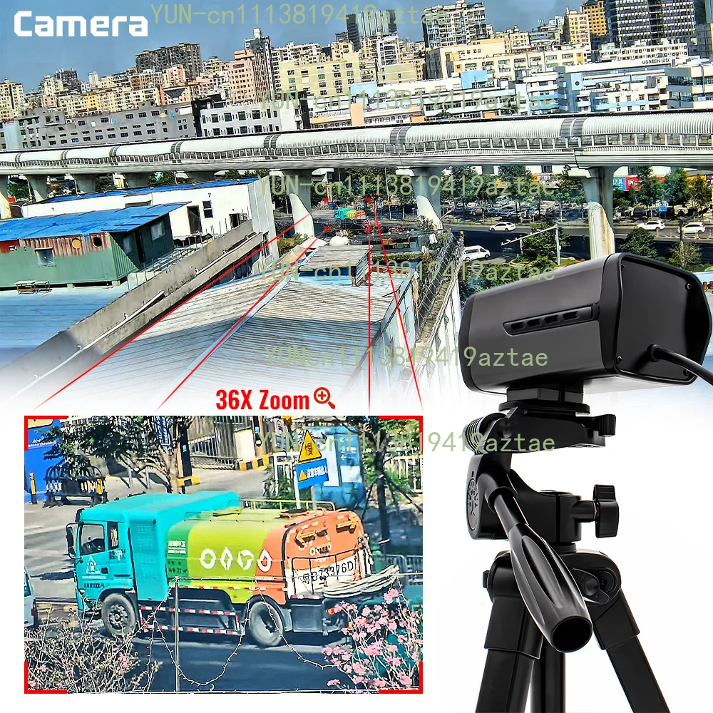 4K 36X Zoom Camera Auto Focus H.265 Webcam Remote Control Motorized 5MP High Speed 30FPS Network Camera For Live Streaming