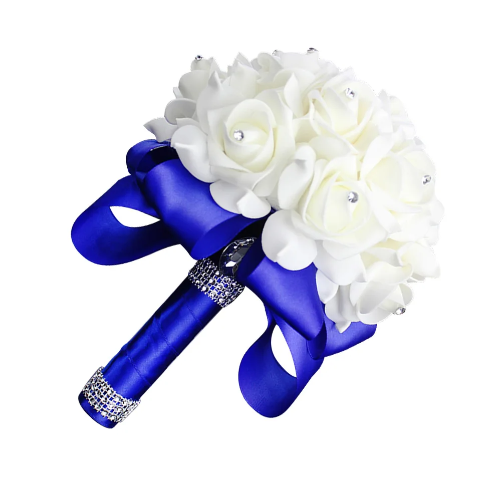 

Wedding Bouquet Simulated Artificial Bridal Bride Bouquets for Small Holding Flowers