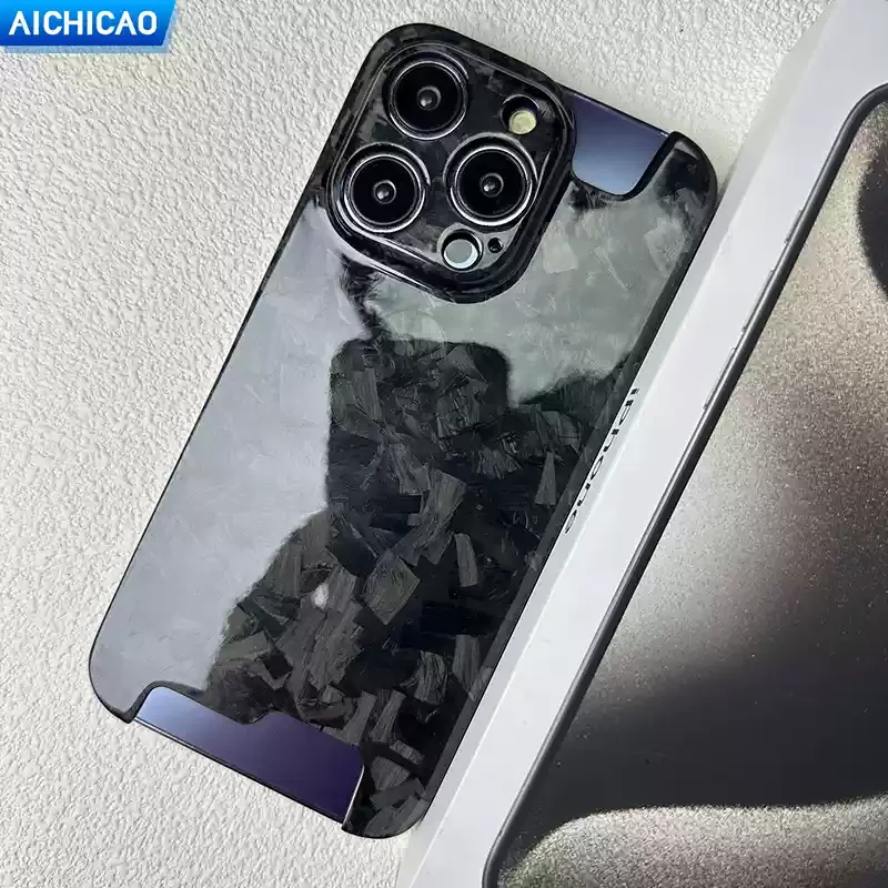 ACC - Etui na telefon z prawdziwego włókna węglowego do iPhone'a 16 Pro Max Ultracienkie, odporne na wstrząsy etui z czystego włókna węglowego iphone16 Pro