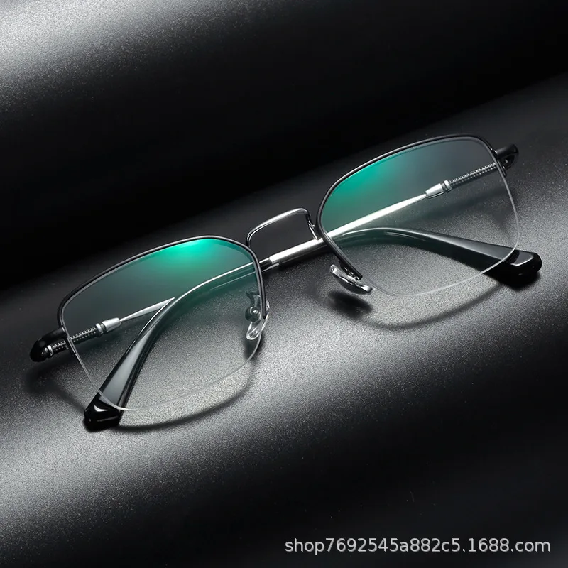 

Reading Glasses Men's Half Frame Presbyopic Glasses Female Middle-Aged and Elderly Far-Sighted Glasses