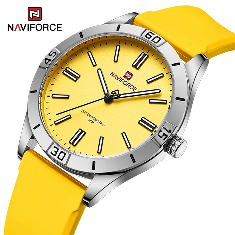 NAVIFORCE 5041 Women Watch Original Casual Lady Waterproof Wristwatch for Gifts TPU Strap Elegant Dress Female Clock Reloj Mujer