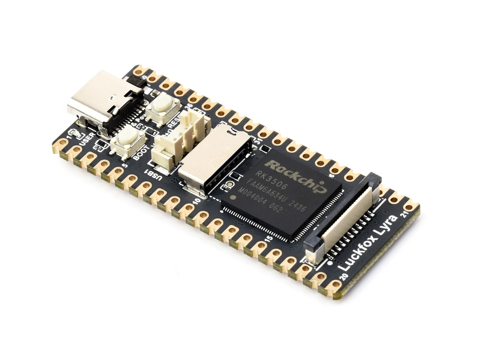 Luckfox Lyra RK3506G2 Linux Micro Development Board Integrates Tripe-core ARM Cortex-A7 and ARM Cortex-M0 Processors,128MB DDR3L