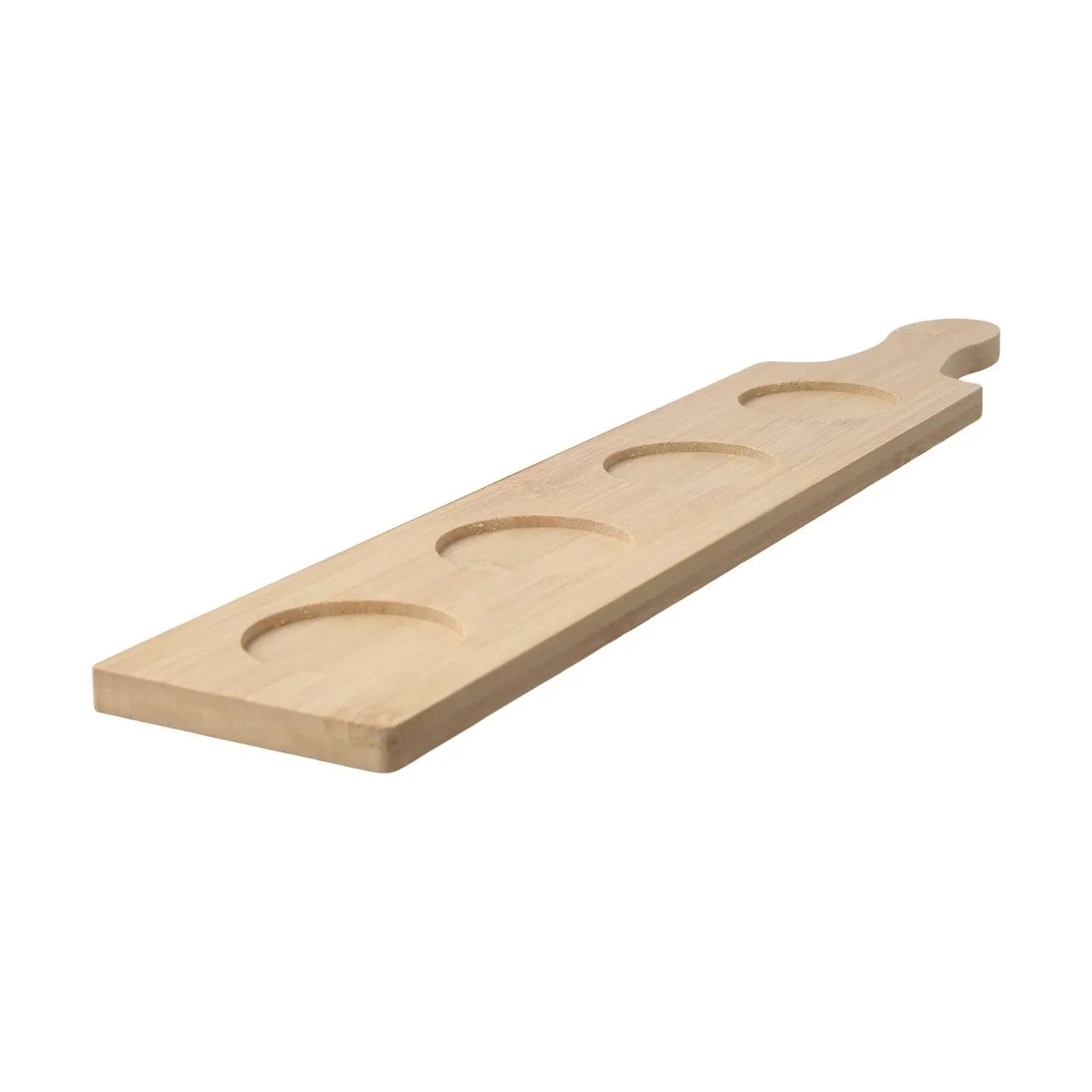 Eco Friendly Wooden Tray with Porous Design for Small Wine Glasses Tea Cups and Beer Glasses in Home or Bar Settings