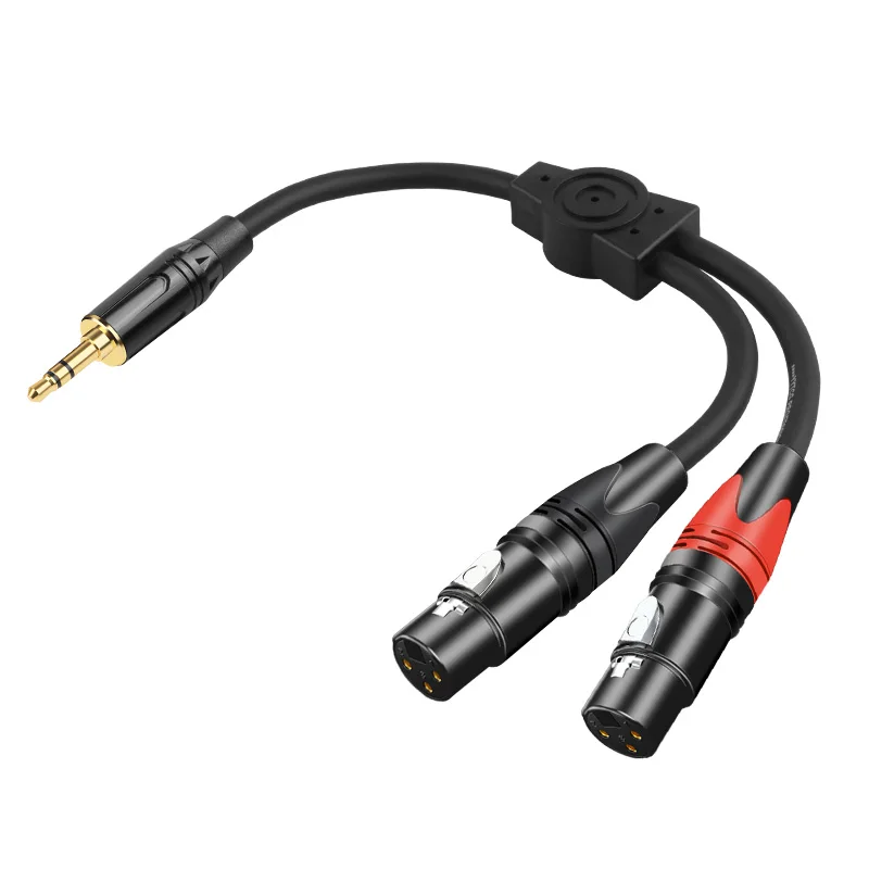 AUX 3.5mm to 2 XLR Male Female 3.5 Audio Cable 3Pin XLR for Microphone Speaker Amplifier Sound Cannon Balanced Analog Audio Cord