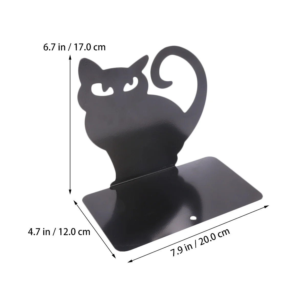 2 قطعة الدفتين القط الحديد معدن مكافحة الصدأ كتاب دعم للمنزل مكتبة غرفة الدراسة الأسود كتاب حامل الإطار المنظم